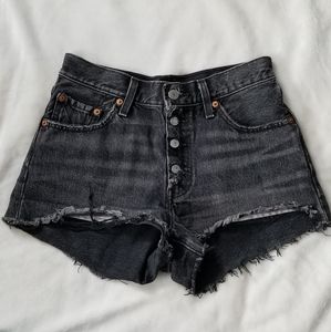 Levi's high rise denim shorts